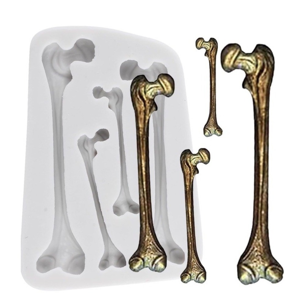 Food-Grade Silicone Skeleton Bone Candy Mold Creative Halloween Treats NEW